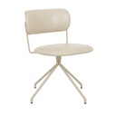 Piccolo Spider Leg Office Chair - Sandstone PU - Matt Cashmere