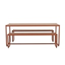 Pier Curve Dining Set Table - Terracotta