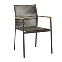 Pier Linear Dining Armchair - Smoke Grey - Shadow
