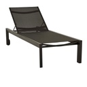 Pier Straight Sunbed - Black - Black Metal