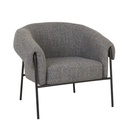 Sid Occasional Chair - Midnight Tweed - Black Metal