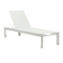 Pier Straight Sunbed - White - White