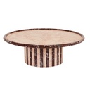 Pippa Stripe Coffee Table - Blush Dapple - Sangria