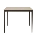 Portsea Classic Square Dining Table - Grey Stone - Charcoal Aluminium