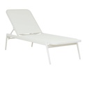 Portsea Classic Sunbed - White - White