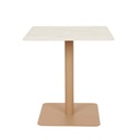 Portsea Loft Dining Table - White Stone - Natural Aluminium