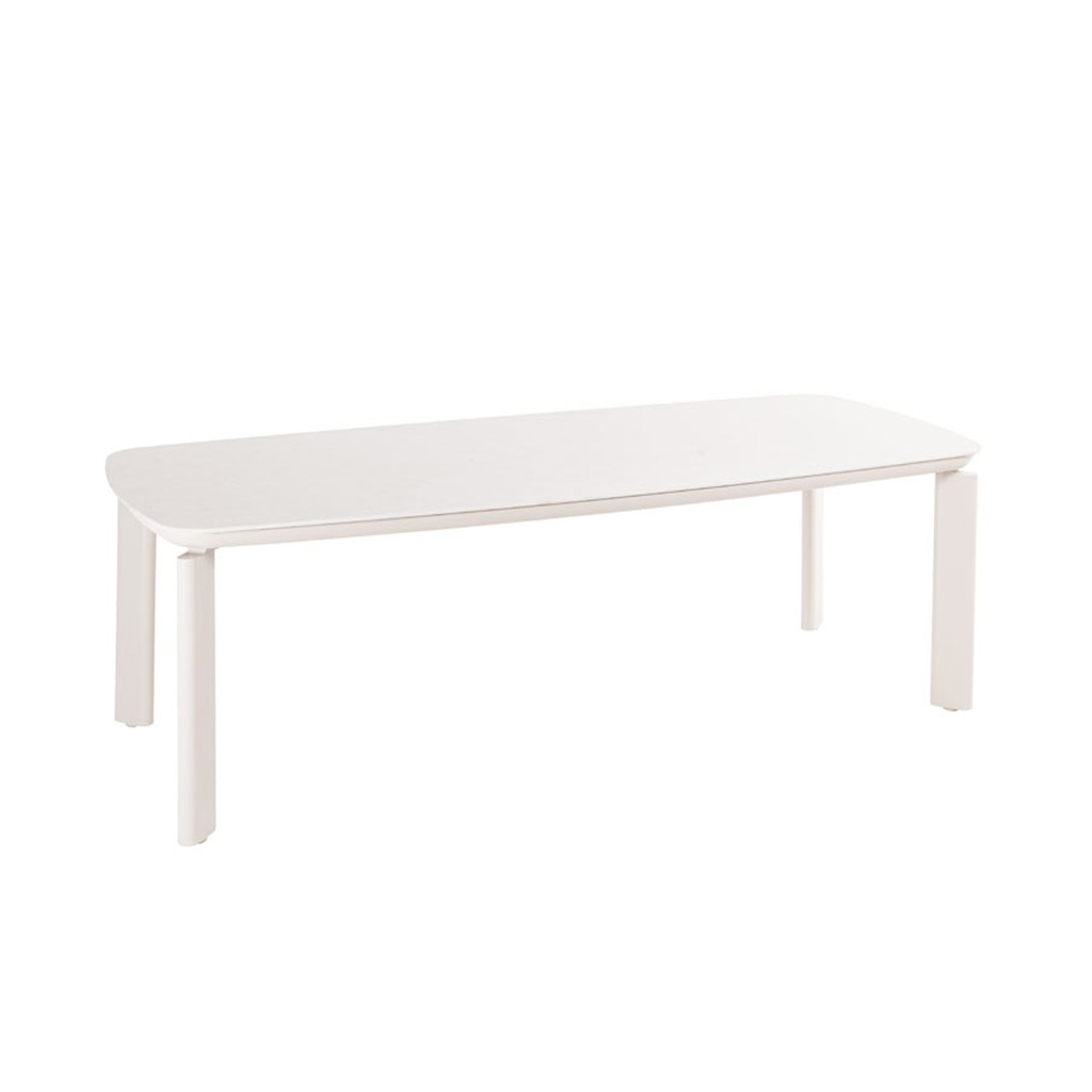 Portsea Vogue Dining Table - Alabaster - Ivory White