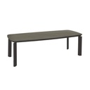 Portsea Vogue Dining Table - Grey Stone - Charcoal Aluminium