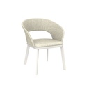 Portsea Vogue Dining Armchair - Oat - Ivory White