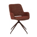 Quentin Spider Leg Office Chair - Rosewood - Matt Syrah