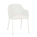 Riley Dining Armchair - Birch Boucle - Matt Bone