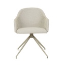 Riley Piped Spider Leg Office Chair - Feather Speckle - Sandstone PU
