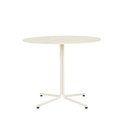 Riley Round Dining Table - Travertine Ceramic - Matt Bone