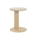 Rudy Marble Side Table - Matt Castle Grey Marble - Natural Ash