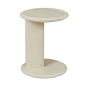 Rudy Marble Side Table - Natural Travertine - Shell