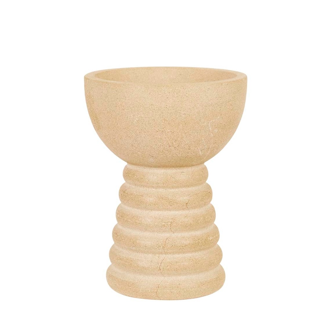 [RUFUS-COLUMN-GOBLET-BOWL-MATT-BUTTERSCOTCH-DEC-RUF-COL-GOB-BOWL] Rufus Column Goblet Bowl - Matt Butterscotch