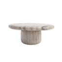Rufus Indra Footed Plate - Oat Marble