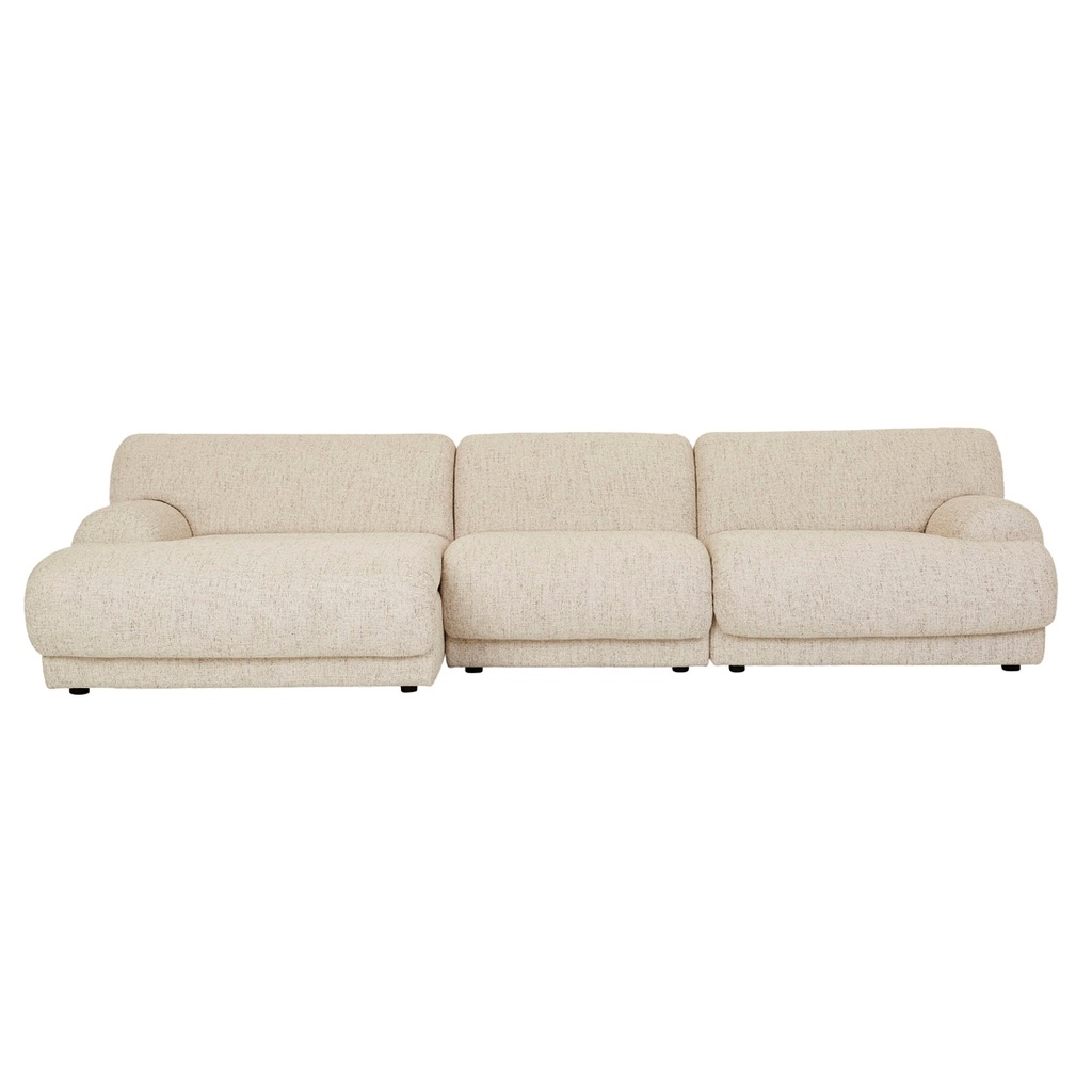 Juno Sierra Left Chaise Sofa - White Bark