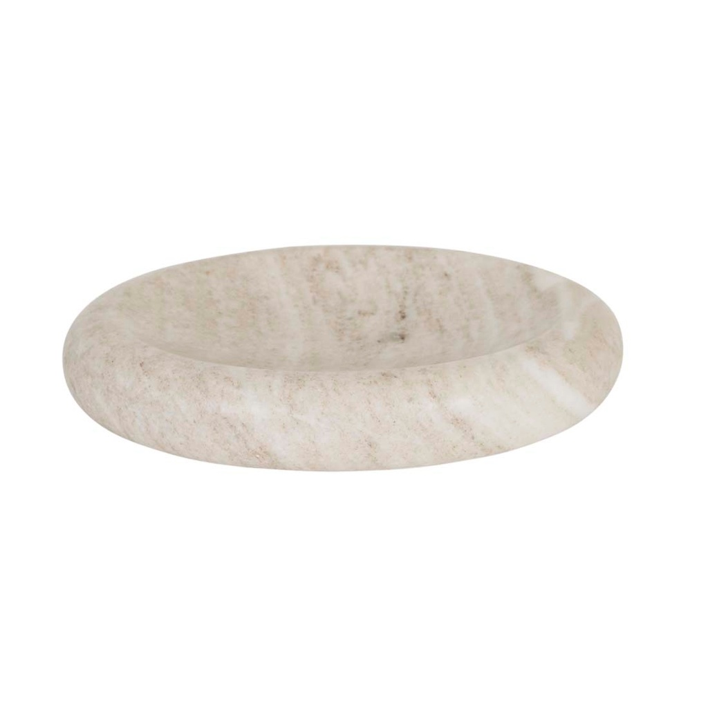 Rufus Indra Shallow Bowl - Oat Marble
