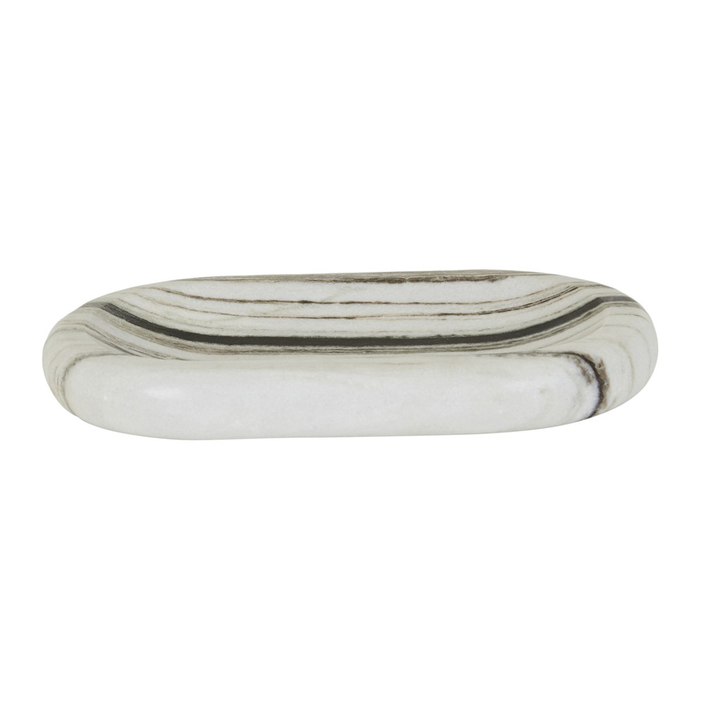 [RUFUS-INDRA-PILL-SHALLOW-BOWL-ZEBRA-MARBLE-DEC-RUF-INDRA-PIL-BOWL-X] Rufus Indra Pill Shallow Bowl - Zebra Marble