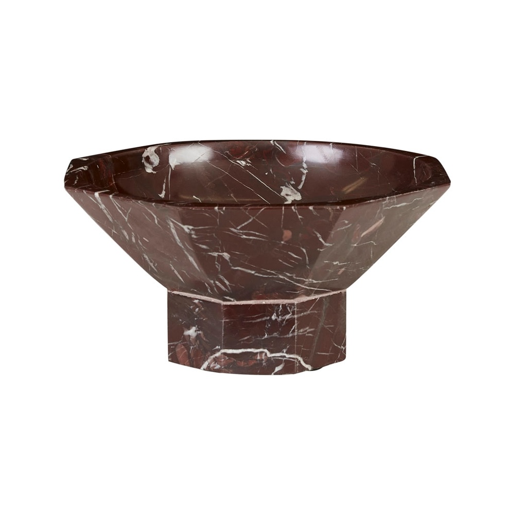 Rufus Zenith Low Bowl - Rosso Marble