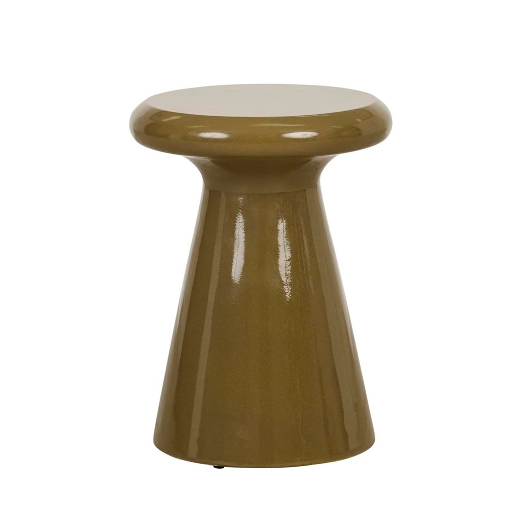 [SEVILLE-PODIUM-LARGE-SIDE-TABLE-OLIVE-GLAZE-LTO-SEVIL-PODI-LG] Seville Podium Large Side Table - Olive Glaze