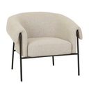 Sid Occasional Chair - Nougat - Black Metal