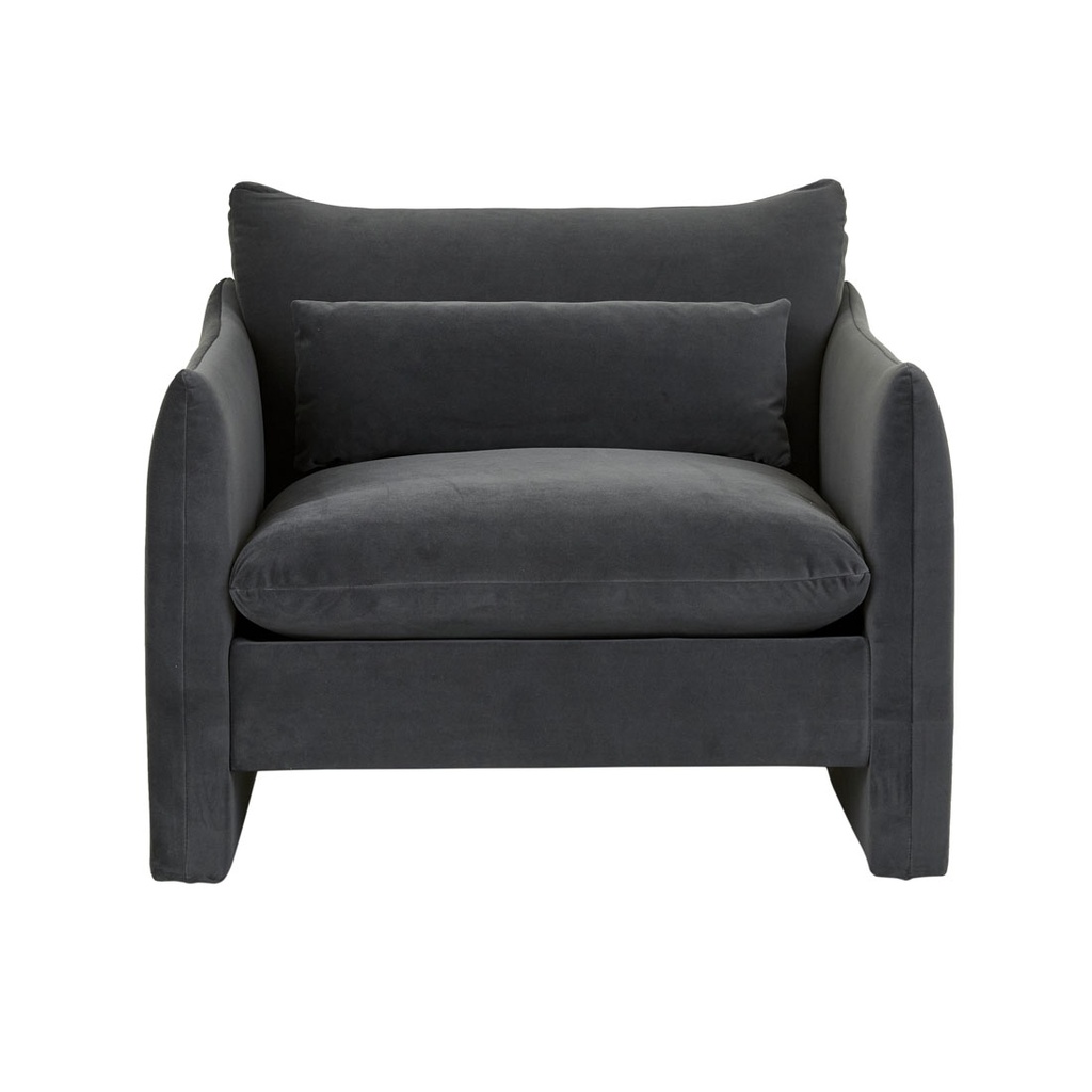 Sidney Peak Sofa Chair - Nocturne Velvet