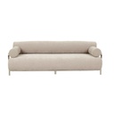 Sidney Renzo 3 Seater Sofa - Parchment - Chrome