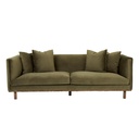 Sidney Fold 3 Seater Sofa - Loden - Dark Walnut