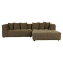 Sidney Slouch 3-Seater Right Chaise Sofa with 2-Seater Arm - Copeland Olive