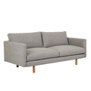 Base 2 Seater Sofa - Haze Grey - Light Oak