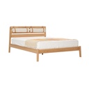 Sketch Poise Bed - Bone - Light Oak