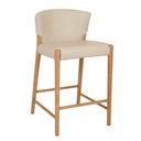 Ronda Barstool - Limestone Leather - Light Oak