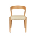 Ronda Dining Chair - Limestone Leather - Light Oak