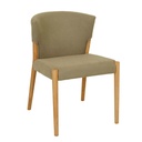 Ronda Upholstered Dining Chair - Army Green - Light Oak