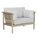 Tide Drift Sofa Chair - Biscuit - Aged Teak