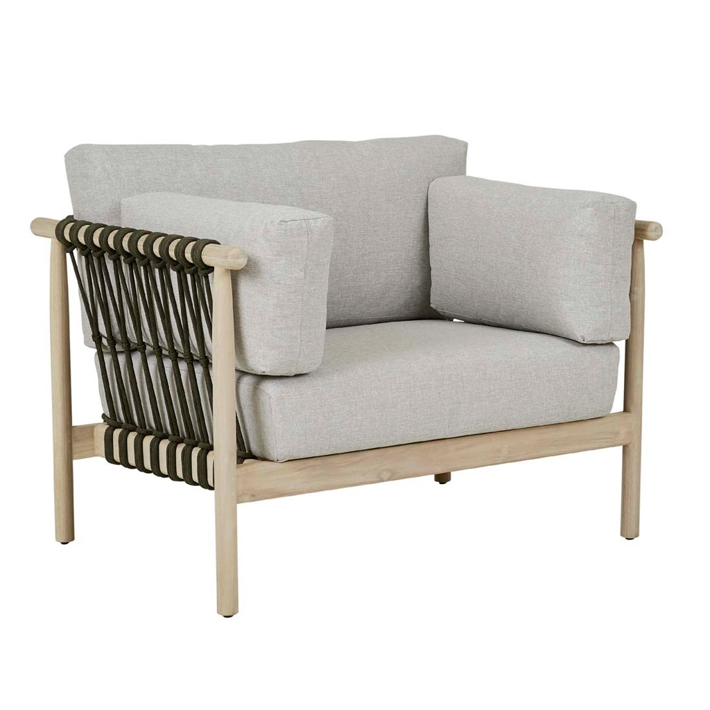 Tide Drift Sofa Chair - Light Grey - Aged Teak