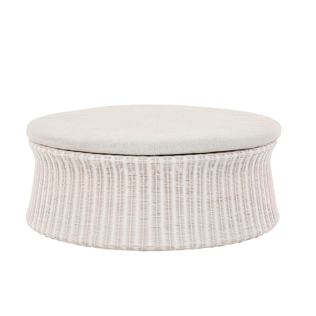 Tide Isle Ottoman - Chalk - Light Grey