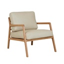 Tolv Nysse Occasional Chair - Limestone Leather - Light Oak