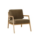 Tolv Nysse Occasional Chair - Olive Nano-Suede - Light Oak