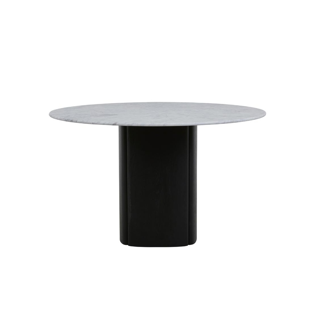 [SKETCH-TATHRA-DINING-TABLE-WHITE-MARBLE-BLACK-ONYX-DT-SKE-TATH-X-BLACK-ONYX] Tolv Tathra Dining Table - White Marble - Black Onyx