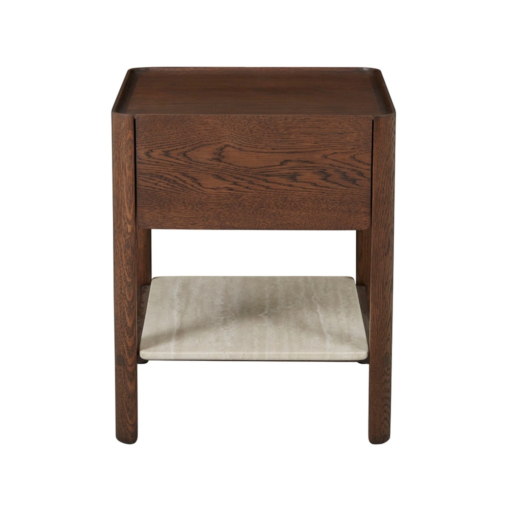 [SKETCH-TYE-MARBLE-BEDSIDE-NATURAL-TRAVERTINE-ESPRESSO-OAK-SIDE-SKE-TYE-MAR-ESPRESSO-OAK] Tolv Tye Marble Bedside - Natural Travertine - Espresso Oak