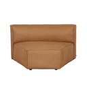 Tolv Baker Wedge Sofa - Camel Leather