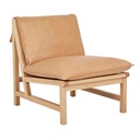 Tolv Cantaloupe Occasional Chair - Camel Leather - Light Oak