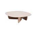 Tolv Eden Coffee Table - Natural Travertine - Light Oak