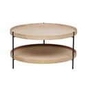 Tolv Humla Coffee Table - Light Oak - Black Metal