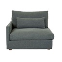 Tolv Island 1 Seater Left Arm Sofa - Kale Linen