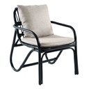 Rebecca Occasional Chair - Soy Bean - Black Rattan