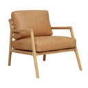 Tolv Nysse Occasional Chair - Camel Leather - Light Oak
